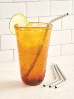 Stainless Steel Drinking Straws, Set of 4