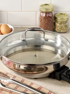 Stainless Steel 12-Inch Electric Skillet