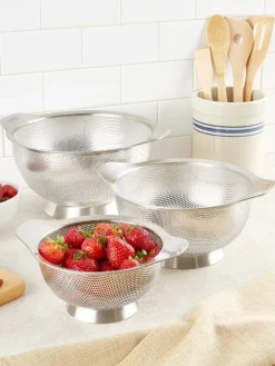 Stainless Steel 3-Piece Colander Set