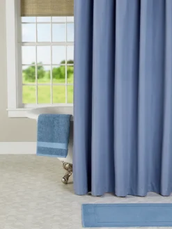 Stay-Dry Water-Repellent Cotton Shower Curtain