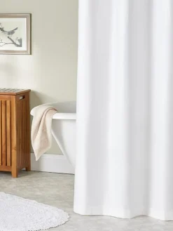 Stay-Dry Water-Repellent Cotton Shower Curtain