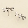Sterling Silver Dragonfly Stud Earrings