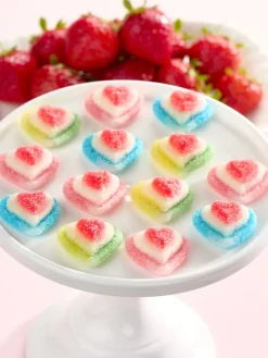 Strawberry and Cream Triple Heart Gummies, 1.5 Pound Bag
