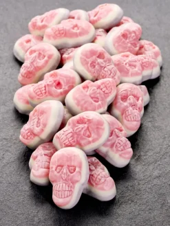 Strawberry Flavored Jumbo Filled Skull Gummies, 1.5 Pound Bag