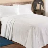 Striped Seersucker Portuguese Cotton Percale Bedspread