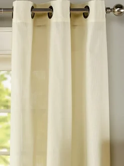 Striped Semi-Sheer Grommet Top Curtains