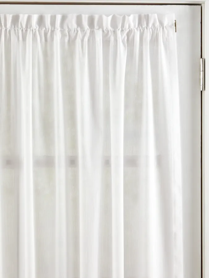 Striped Semi-Sheer Rod Pocket Sidelight Panel by Country Curtains®
