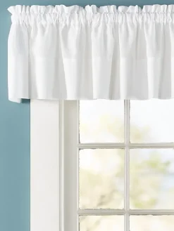 Striped Semi-Sheer Rod Pocket Tailored Valance by Country Curtains®