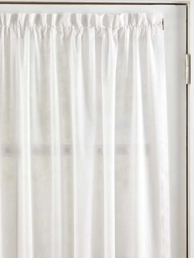 Striped Semi-Sheer Rod Pocket Door Panel by Country Curtains®