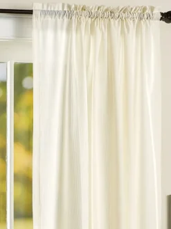 Striped Semi-Sheer Rod Pocket Curtains by Country Curtains®