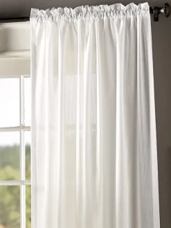 Striped Semi-Sheer Rod Pocket Curtains by Country Curtains®