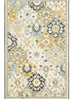Sun-Washed Medallions Hand-Tufted Wool Area Rug