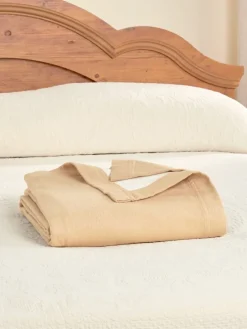 Super-Soft Portuguese Cotton Double-Flannel Blanket or Throw