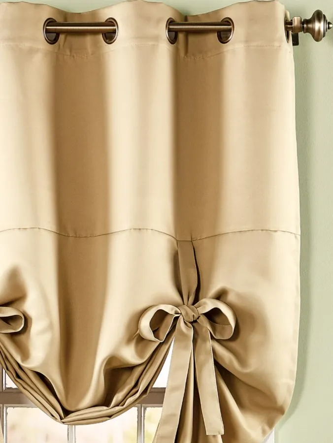 Supreme Blackout Grommet Top Tie-Up Panel by Country Curtains®