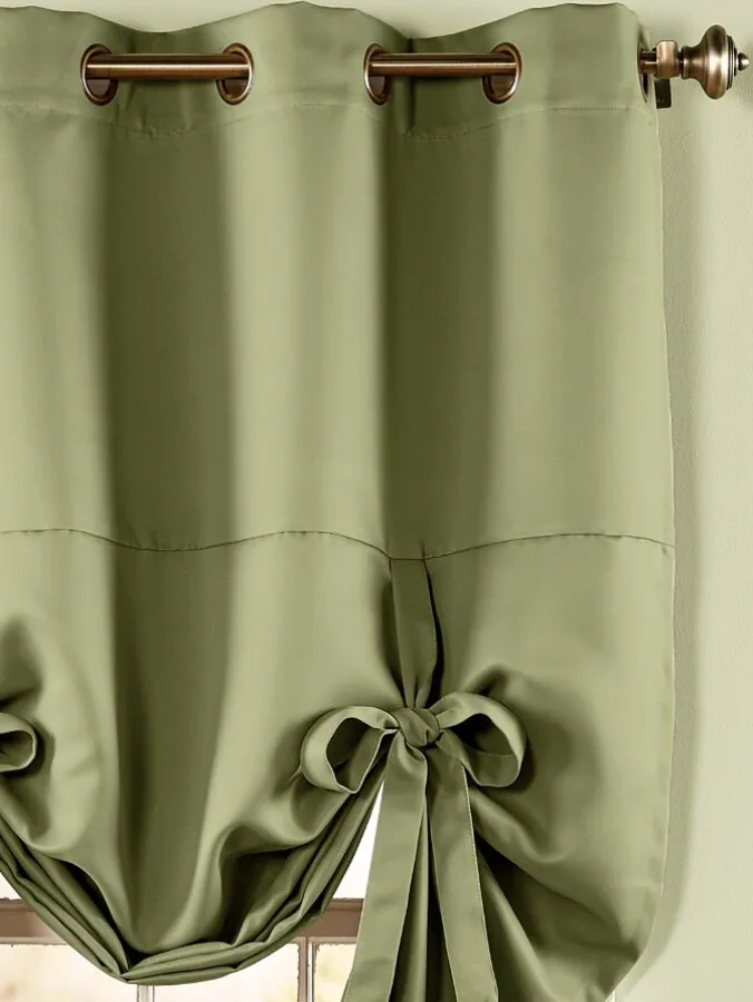 Supreme Blackout Grommet Top Tie-Up Panel by Country Curtains®