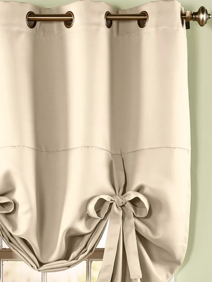 Supreme Blackout Grommet Top Tie-Up Panel by Country Curtains®