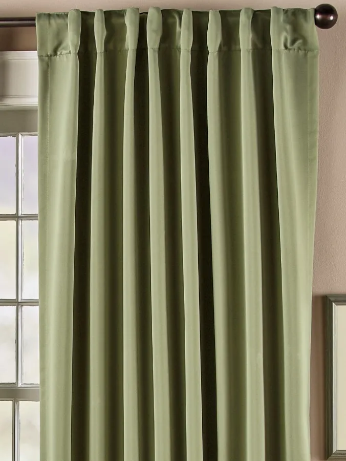 Supreme Blackout Rod Pocket Curtains With Back Tabs by Country Curtains®