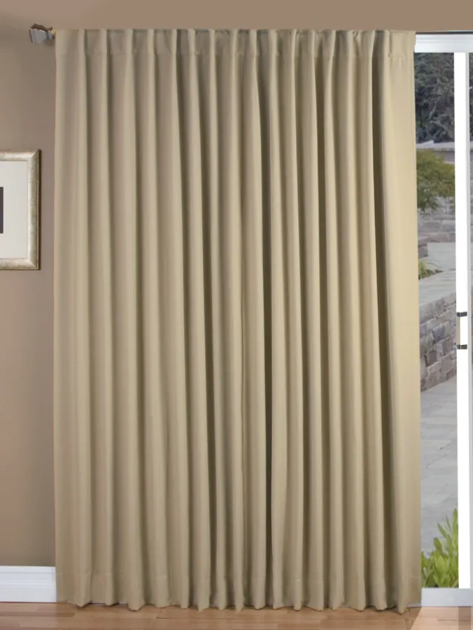 Supreme Blackout Rod Pocket Patio Panel With Back Tabs by Country Curtains®