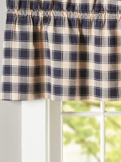 Sutton Check Rod Pocket Tailored Valance