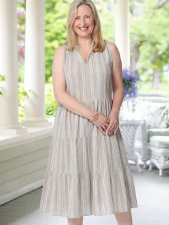 Swirl-and-Twirl Crinkle Tiered Sundress