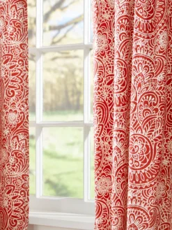 Swirling Paisleys Rod Pocket Curtains