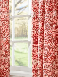 Swirling Paisleys Rod Pocket Curtains