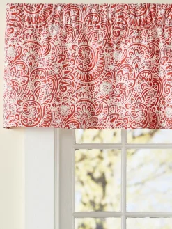 Swirling Paisleys Rod Pocket Tailored Valance