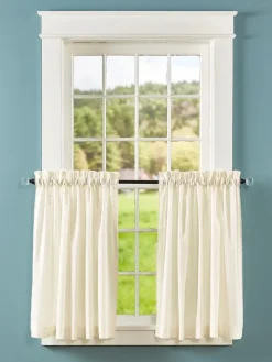 Swiss Dot Semi-Sheer Rod Pocket Tiers by Country Curtains®