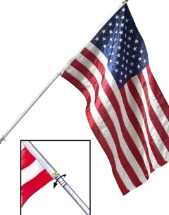 Tangle-Free Spinning Flagpole