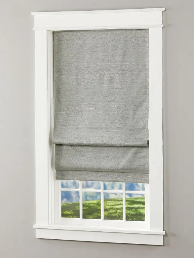 Textured Woven Thermal Cordless Roman Shade