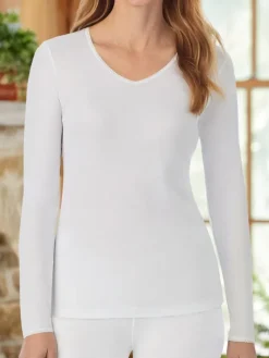 Thinskins® Long-Sleeve V-Neck Top