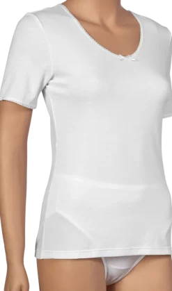 Thinskins Short Sleeve V Neck Top