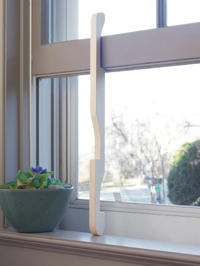 Three-Level Solid Pine Window Jack