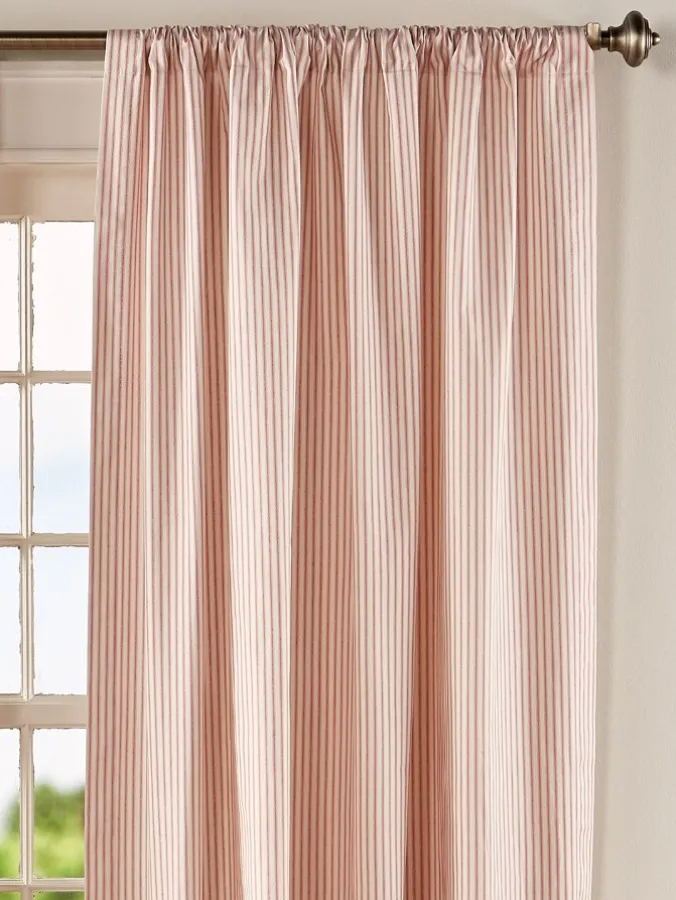 Ticking Stripe Rod Pocket Curtains by Country Curtains®