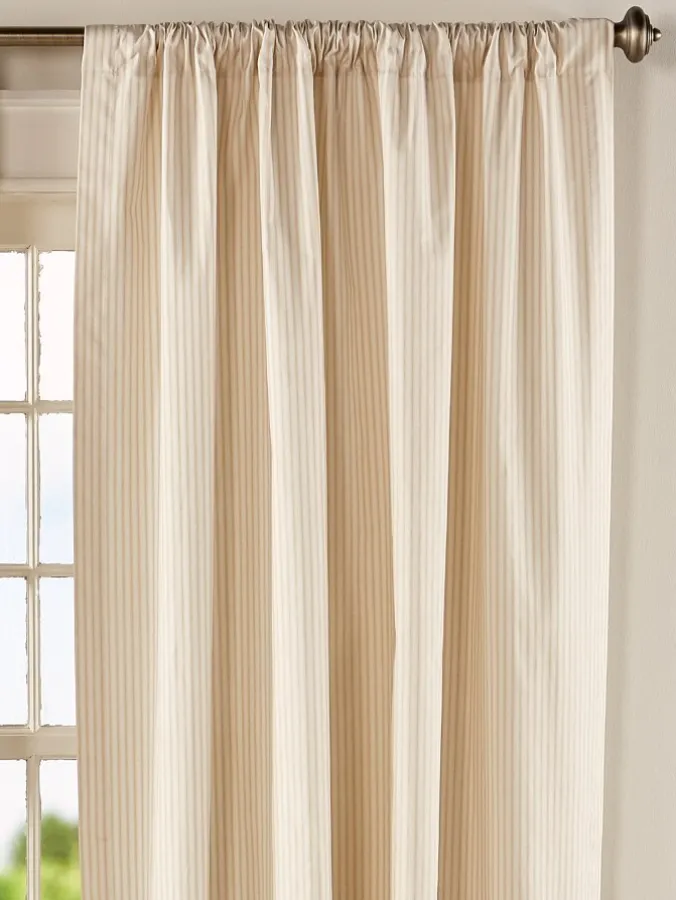Ticking Stripe Rod Pocket Curtains by Country Curtains®