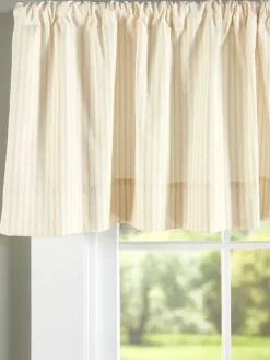 Ticking Stripe Rod Pocket Tailored Valance by Country Curtains®