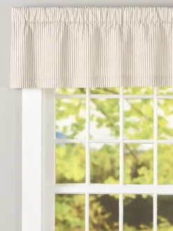 Ticking Stripe Rod Pocket Tailored Valance by Country Curtains®