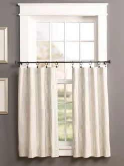 Ticking Stripe Rod Pocket Tiers by Country Curtains®