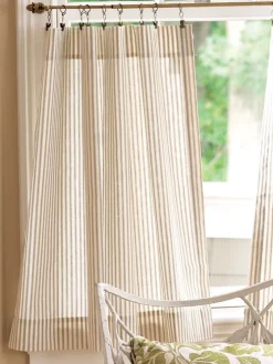 Ticking Stripe Rod Pocket Tiers by Country Curtains®