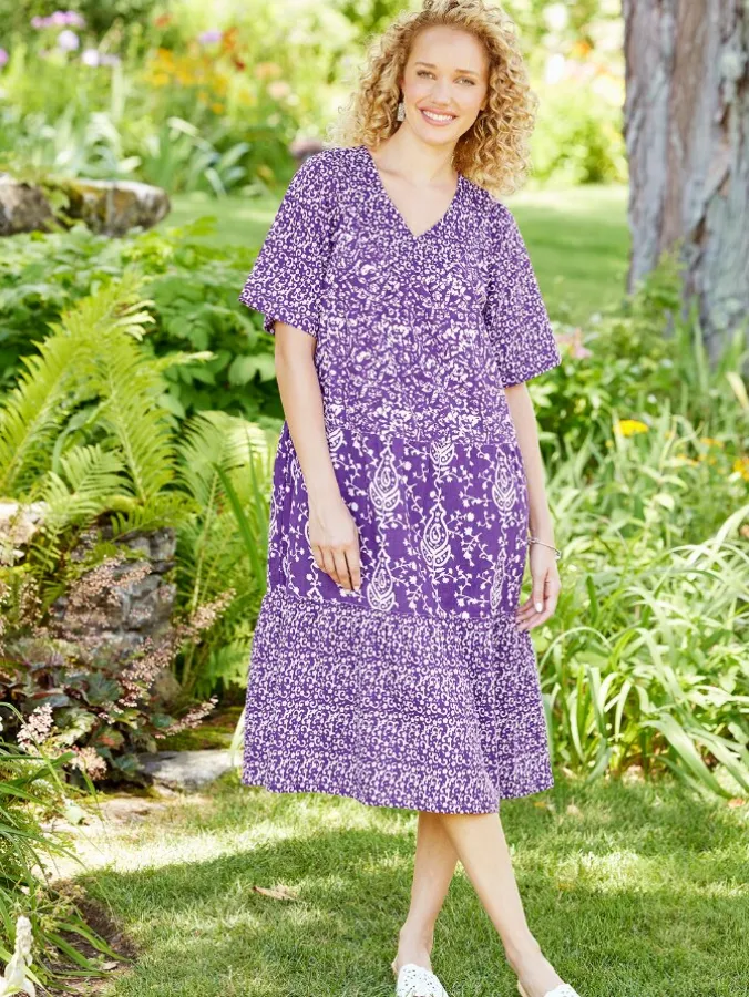 Tiered Short-Sleeve Muumuu