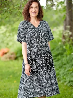 Tiered Short-Sleeve Muumuu