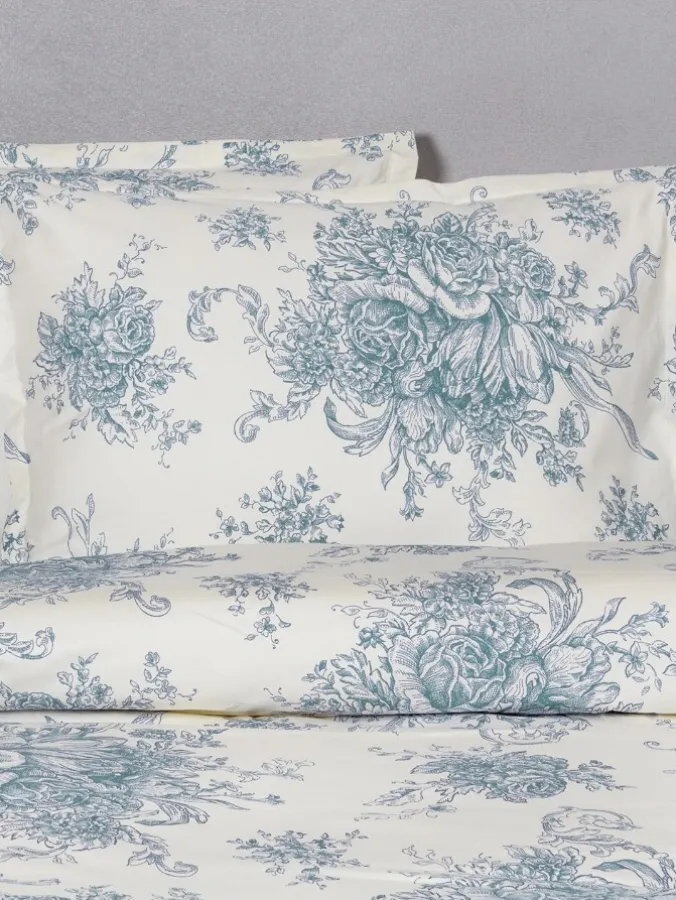 Toile Cotton Duvet Cover and Pillow Sham Set