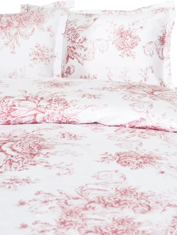 Toile Cotton Duvet Cover and Pillow Sham Set