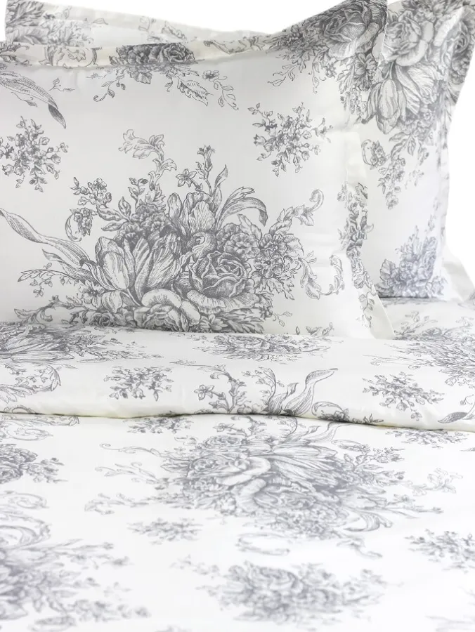 Toile Cotton Duvet Cover and Pillow Sham Set