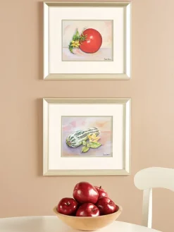Tomato And Zucchini Framed Art Prints by Donnel Barnum, 2 Prints