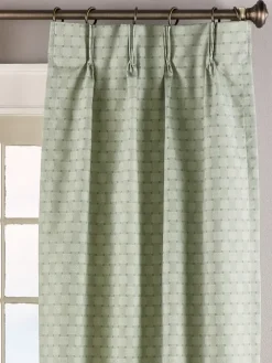 Tonal Check Lined 48 Inch Pinch Pleat Curtains