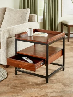 Top-Shelf End Table With Drawer