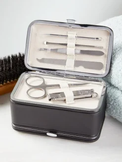Travel Jewelry Case With Manicure Set