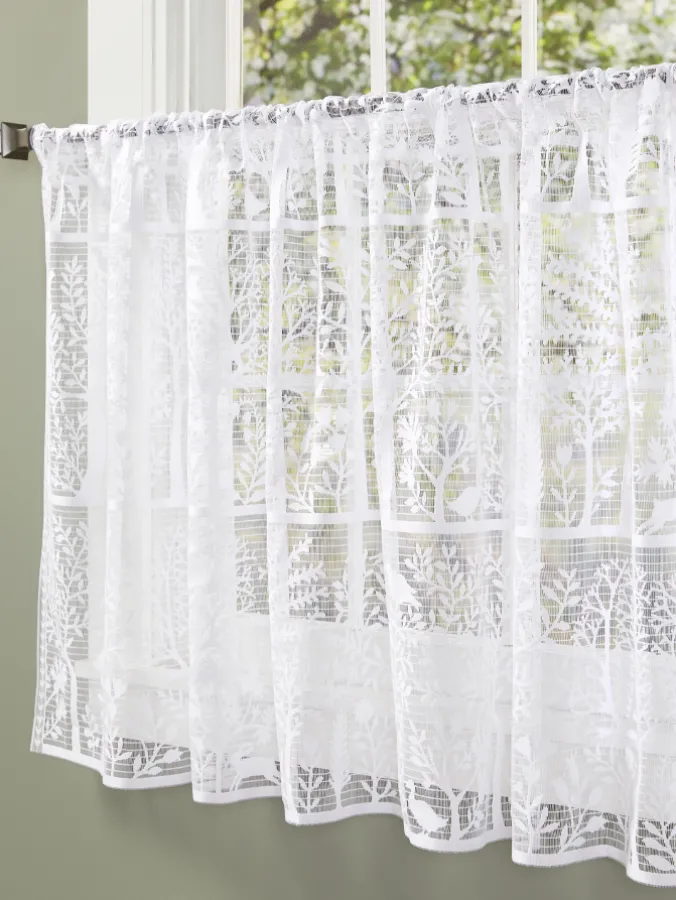 Tree of Life Lace Rod Pocket Tier Panel