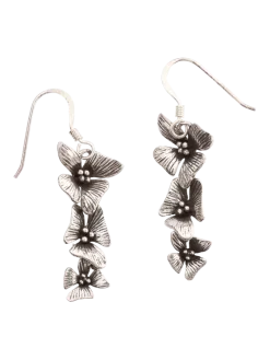 Triple Flower Drop Earrings